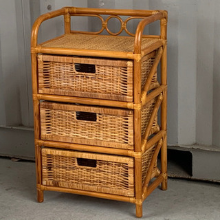 無料で！藤チェスト◇タンス◇収納◇3段収納◇引き出し◇差し上げます。