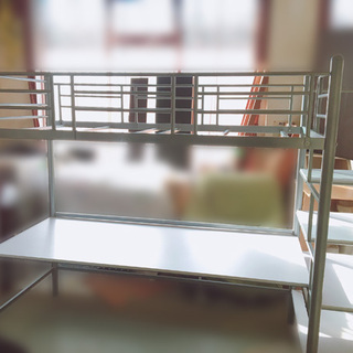 【自社配送は札幌市内限定】階段付き パイプロフトベッド シングル...