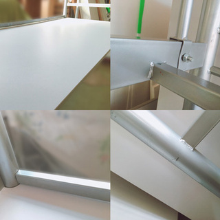 【自社配送は札幌市内限定】階段付き パイプロフトベッド シングル 約235×108×183cm ［倉庫保管］の画像