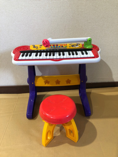 ♪キッズキーボード　子供ピアノ◆イスセット