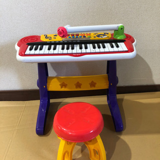 ♪キッズキーボード　子供ピアノ◆イスセット