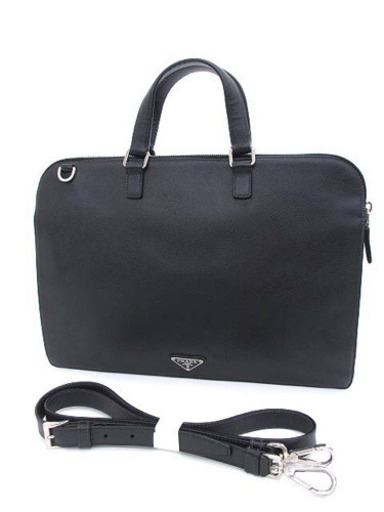 プラダ PRADA ブリーフケース 黒 2WAY 2VE078 サフィアーノ