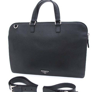 プラダ PRADA ブリーフケース 黒 2WAY 2VE078 サフィアーノ