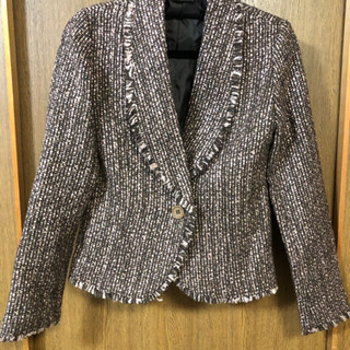 ツイードジャケット 美品 Mサイズ 茶系