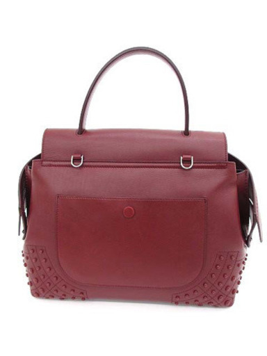 美品 TOD'S トッズ WAVE ウェーブバッグ ボルドー ハンドバッグ