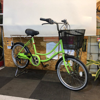 20インチ ミニベロサイクル グリーン　6sp
