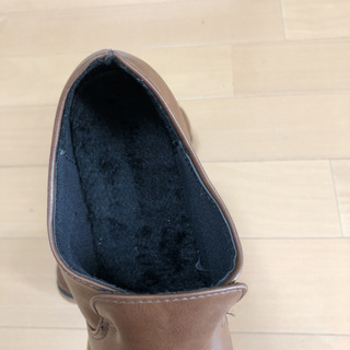 スリッポン（フェイクレザー、茶色）の画像