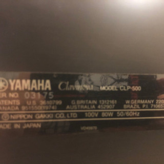 電子ピアノ　YAMAHA CLP-500の画像