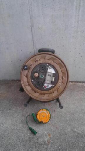 ハタヤリミテッド HATAYA　メタルセンサーリール　MSB-301K　コードリール　漏電ブレーカー　接地アダプター付