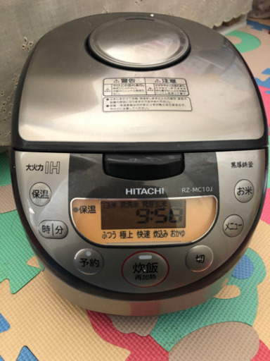 黒厚鉄釜　RZ-MC10J 5.5号炊き　HITACHI 炊飯器