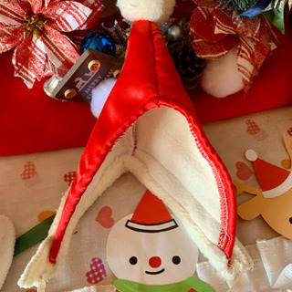 ハンドメイド犬服　新品 サンタ　帽子の画像