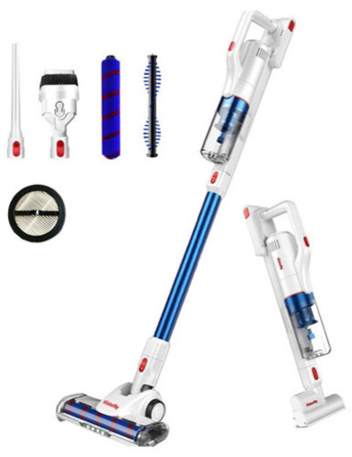 【新品未使用】コードレス掃除機 22000Pa 超強吸引力 サイクロン式 2WAY 取り外し可能なバッテリー充電＆収納 45分連続稼働  4種の異なるシーンで使えるノズル 超軽量の1.35kg