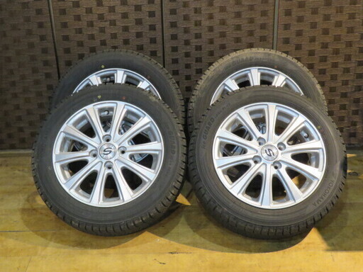 メーカー不詳 CX-02 アルミホイール 14x4.5J 4x100 ET45/ ヨコハマ アイスガード iG50 plus 155/65R14 2018 スタッドレス バリ山 札幌発