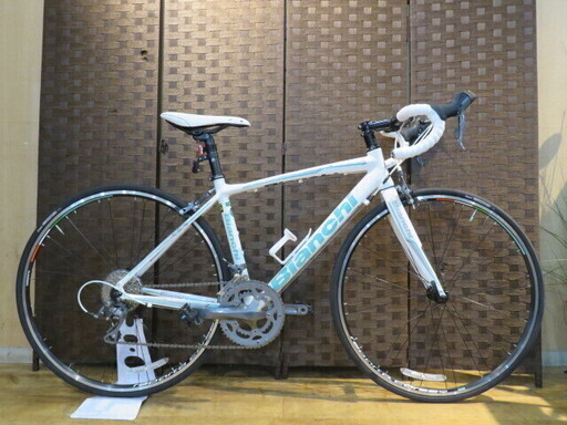 ■BIANCHI VIA BIRONE 7 ビアンキ ビアニローネ7 46cmサイズ 16速 ホワイト アルミフレーム シマノ CLARIS ロードバイク 自転車 札幌発