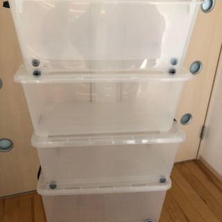 【交渉中】収納ケース　蓋付3個　蓋なし　2個