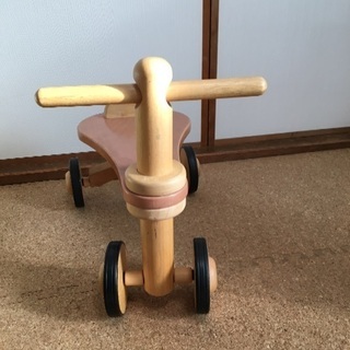 子供 木製 車 バイク 乗り物 三輪車 四輪車の画像
