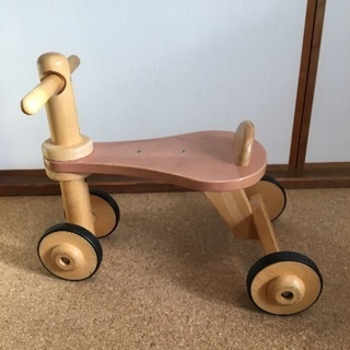 子供 木製 車 バイク 乗り物 三輪車 四輪車の画像