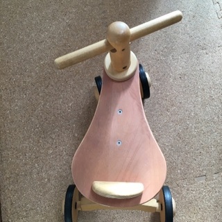 子供 木製 車 バイク 乗り物 三輪車 四輪車の画像