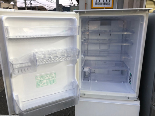 3ドア冷蔵庫 シャープ 2017年 両開き 350L SJ-GW35C プラズマクラスター【3ヶ月保証★送料に設置込】