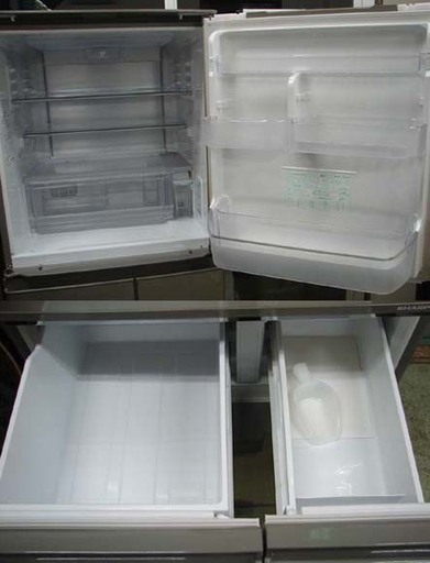 19N0133 D 札幌発 引取歓迎 SHARP/シャープ SJ-KW38R-S ノンフロン冷凍冷蔵庫 380L 2009年製 中古