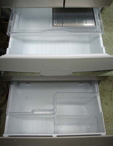 19N0133 D 札幌発 引取歓迎 SHARP/シャープ SJ-KW38R-S ノンフロン冷凍冷蔵庫 380L 2009年製 中古