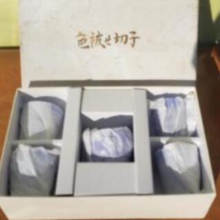 色被せ切子猪口５種５客