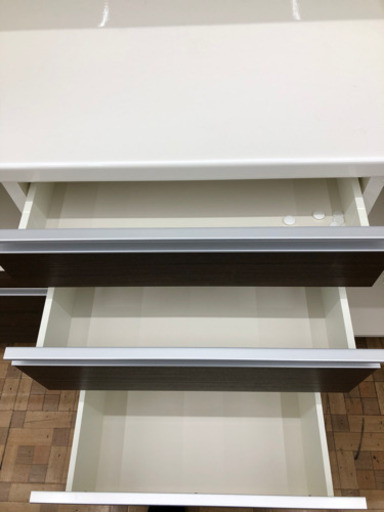 【パモウナ★2019年購入】食器棚 レンジボード キッチン収納 LF-1400F