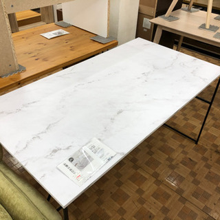 未使用品 ダイニングテーブル キッチンテーブル 大理石調【展示品★美品】の画像