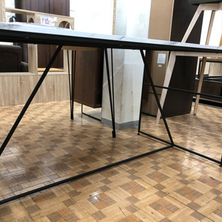 未使用品 ダイニングテーブル キッチンテーブル 大理石調【展示品★美品】の画像