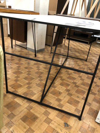 未使用品 ダイニングテーブル キッチンテーブル 大理石調【展示品★美品】