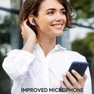 【新品未使用】ワイヤレス イヤホン 左右分離型 完全ワイヤレスイヤホン bluetooth イヤホン 最大25時間再生 Bluetooth5.0 片耳でも両耳でも使用可能 自動ペアリング 高品質マイク内蔵 ハンズフリー通話 9g 超軽量 ワンボタン タッチ型 音声アシスト対応 コードレス iPhone Android対応 EP-T21の画像