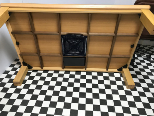 【リサイクルサービス八光　田上店　配達・設置OK】大型家具調こたつ　ナチュラル