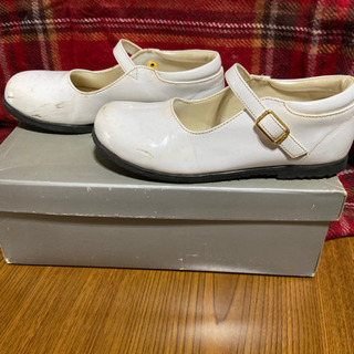 【女児 フォーマルシューズ 白 20㎝  無料】の画像