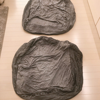 人をダメするクッション カバー 4つ セット 赤の画像