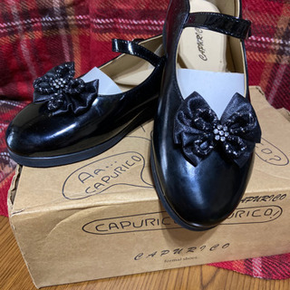 【女児 フォーマルシューズ 黒色 21㎝   1,000円】新品未使用