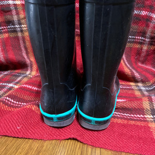 【男児 長靴(黒×緑ライン) 19㎝   ２００円】の画像