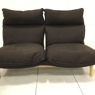 無印良品】ハイバック　リクライニングソファ　2シーター　布ブラウン　Ｙ0-0345