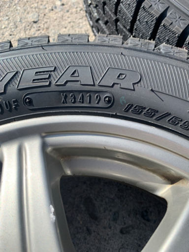 スタッドレスタイヤ新品中古アルミセット155/65R13