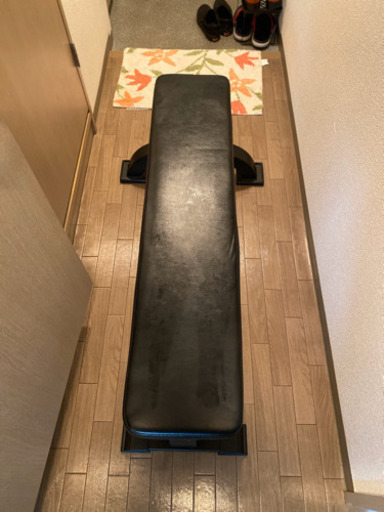 【値下げ?】ラバーダンベル＋フラットベンチ＋追加プレート　最大75KGセット　配達可