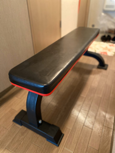 【値下げ?】ラバーダンベル＋フラットベンチ＋追加プレート　最大75KGセット　配達可