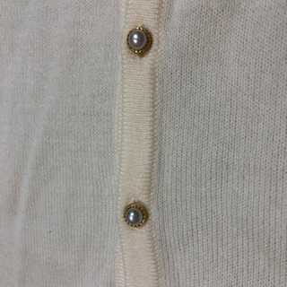 Honeys カーディガン アイボリー Mサイズの画像