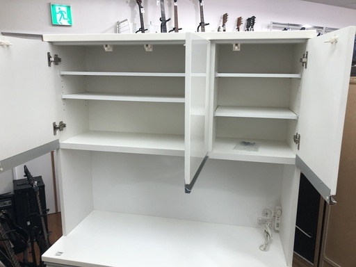 【トレファク府中店】ニトリ カップボード レンジボード ホワイト ALICIA 120-KB　幅120cm