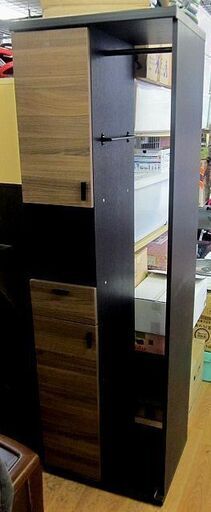 【リサイクルショップスターズ城西店】SHIRAI　シライ　みじたく　ハンガーラック　MJT-1855-02　ブラウン　白井産業　中古品