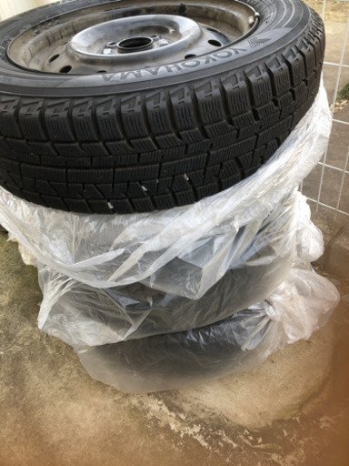 パッソ　軽自動車　等　スタッドレスタイヤ　スチールホイール四本セット　