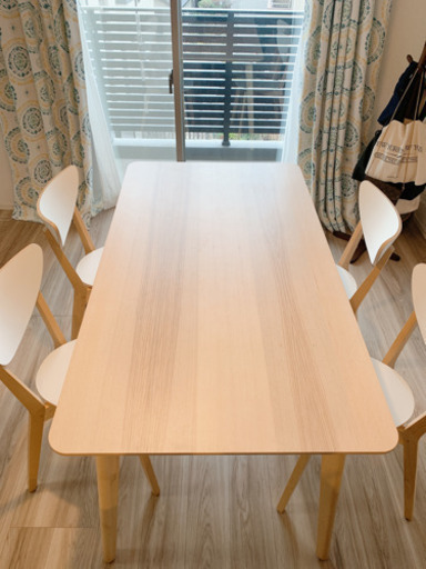 【ほぼ新品】IKEA ダイニングセット テーブル＋椅子  超お洒落 解体可能