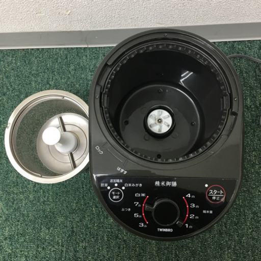 配達無料地域あり＊ツインバード  コンパクト精米器＊