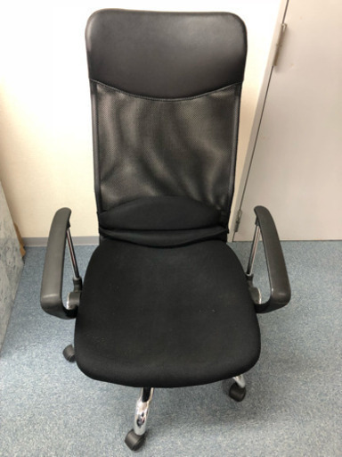 美品 オフィスデスクセット ガラス パソコンデスク