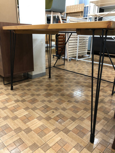 ダイニングテーブル スチール脚（展示品★美品）