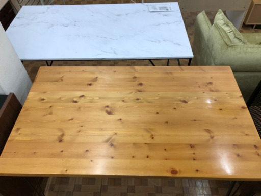 ダイニングテーブル スチール脚（展示品★美品）