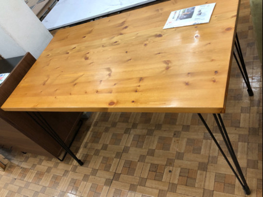 ダイニングテーブル スチール脚（展示品★美品）